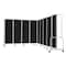 National Public Seating Room Divider, 6' Height, 9 Sections, Black Panels and Grey Frame RDG6-9PT10 - alternate 8